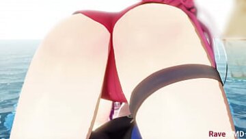 3D Pirate’s Swimsuit Orgy: Cumming بشدة على زميلها!
